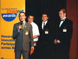 Oli and the gang collecting the Childnet Award in Washington D.C.